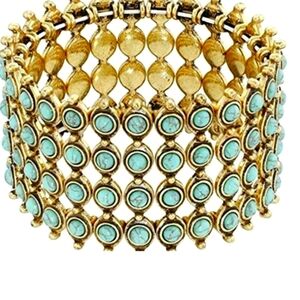 Lucky Brand Gold and Turquoise bracelet
